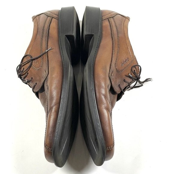 ECCO Men's Helsinki Brown‎ Leather Lace Up Square Toe Oxford 12-12.5 US / EUR 46 - Picture 9 of 14